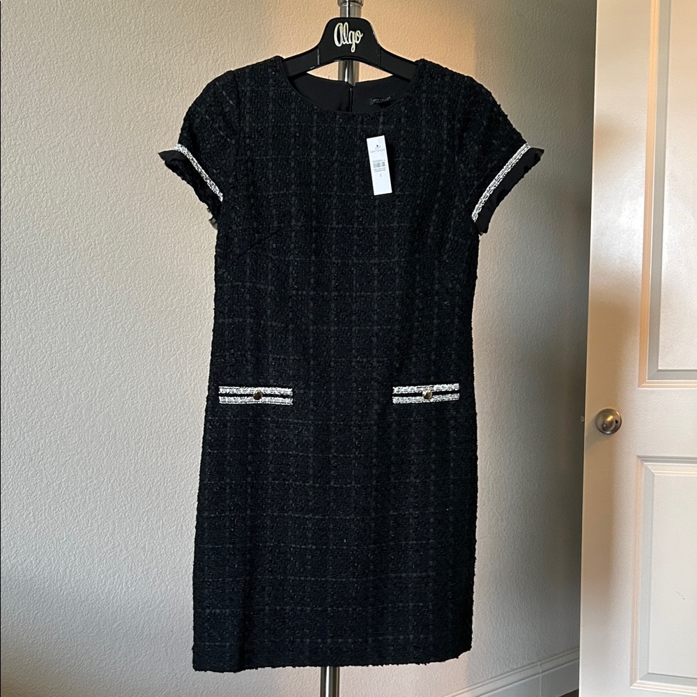 Ann Taylor Black Tweed Mini Dress